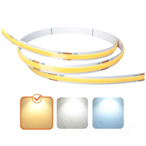 LED stripe TRAMO 320 COB 5m 3000K 24V IP20 10W/m Kobi Premium