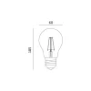 LED filament bulb FGS 10W E27 4000K milky Kobi