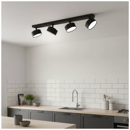 Ceiling spot lamp LUNVIGO 4xGX53 black Kobi