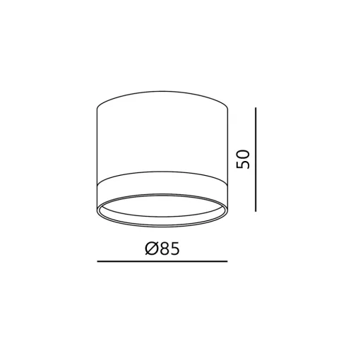 Downlight OH12 S 1xGX53 white Kobi