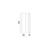 Garden wall lamp LED MIRANA S 8W 30cm 4000K IP44 black Kobi