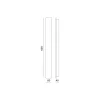 Garden wall lamp LED MIRANA S 12W 60cm 4000K IP44 black Kobi