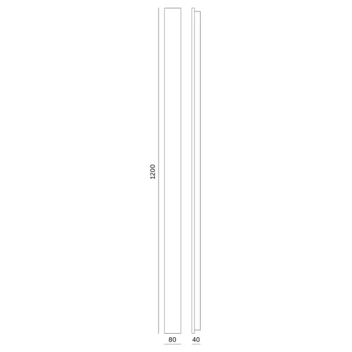 Garden wall lamp LED MIRANA S 25W 120cm 4000K IP44 black Kobi