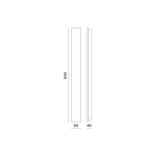 Garden wall lamp LED MIRANA 12W 60cm 4000K IP44 black Kobi