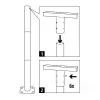 Mounting bracket BASE TP SV 360mm Fi 60mm grey Kobi