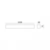 Linear fixture LED KOLINE K2 20-30-40W 3CCT white Kobi Pro