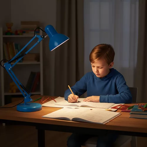Desk lamp AURIQ 1xE27 blue LED2B