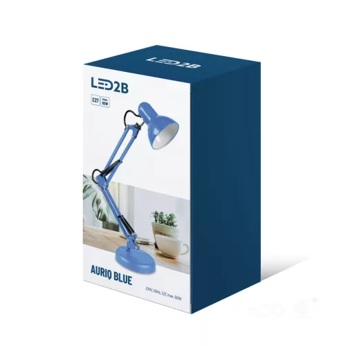 Desk lamp AURIQ 1xE27 blue LED2B