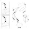 Desk lamp AURIQ 1xE27 blue LED2B