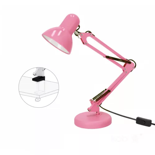 Desk lamp AURIQ 1xE27 pink LED2B