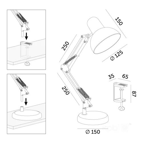 Desk lamp AURIQ 1xE27 pink LED2B