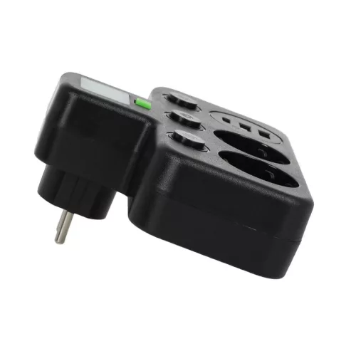 Splitter LINEA PRO FL3 2 sockets+2USB/1USB-C 4000K black Kobi