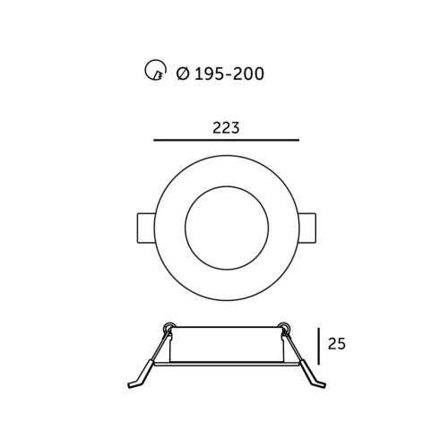 Downlight LED SIGARO CIRCLE PT 24W 3CCT Kobi Premium