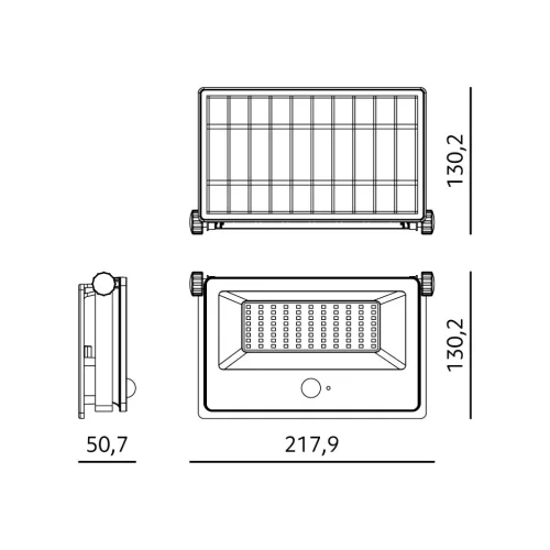 Solar floodlight LED NCS G2 30W 3CCT IP54 Kobi