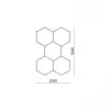 Ceiling lamp LED HEXLINE 208x300cm 6500K Kobi