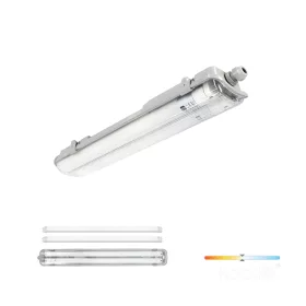   Waterproof set HERMETIC G2 2x60 + 2x LED T8 9W 4000K IP65 Kobi