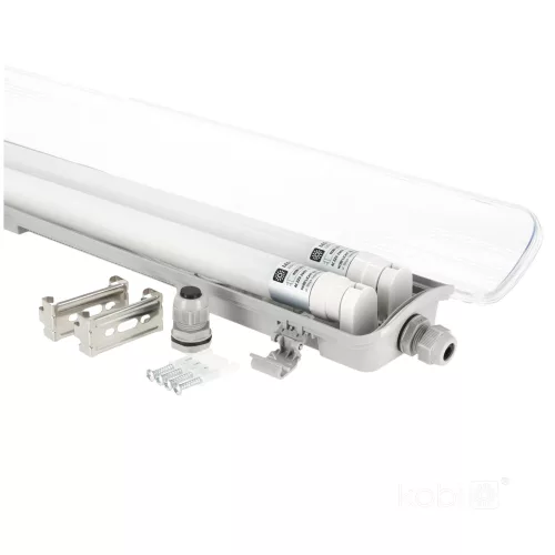 Waterproof set HERMETIC G2 2x60 + 2x LED T8 9W 4000K IP65 Kobi