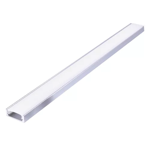 Surface profile P01 anodized silver + milky cover 1m Kobi