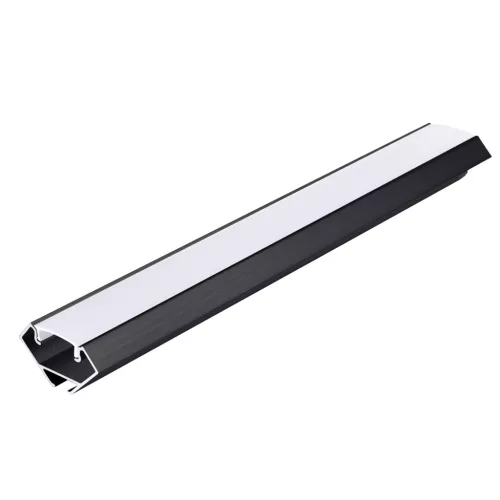 Angular profile N01 black + milky cover 1m Kobi