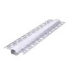 Recessed profile KG01 anodized silver + milky cover 1m Kobi