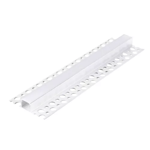 Recessed profile KG02 white + milky cover 1m Kobi