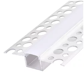 Recessed profile KG01 white + milky cover 2m Kobi