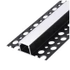 Recessed profile KG02 black + milky cover 2m Kobi