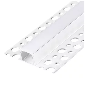 Recessed profile KG02 white + milky cover 2m Kobi