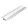 Recessed profile KG03 anodized silver + milky cover 2m Kobi