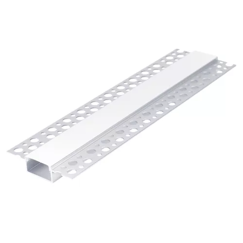 Recessed profile KG03 anodized silver + milky cover 2m Kobi