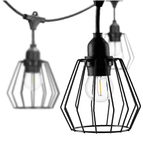 SET CRETE Garland 5m + cable 5m + 5x lampshade D1