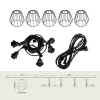 SET CRETE Garland 5m + cable 5m + 5x lampshade D1