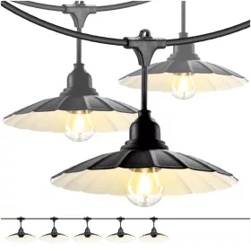 SET CRETE Garland 5m + cable 10m + 5x lampshade M1