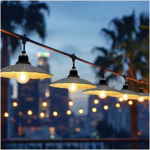 SET CRETE Garland 5m + cable 10m + 5x lampshade M1