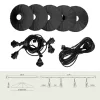 SET CRETE Garland 5m + cable 10m + 5x lampshade M1