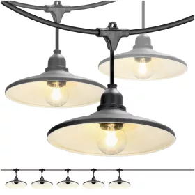 SET CRETE Garland 5m + cable 10m + 5x lampshade M2