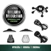 SET CRETE Garland 5m + cable 10m + 5x lampshade M2