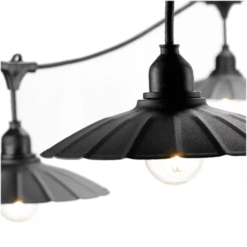SET CRETE Garland 10m + cable 10m + 10x lampshade M1