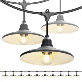 SET CRETE Garland 10m + cable 10m + 10x lampshade M2