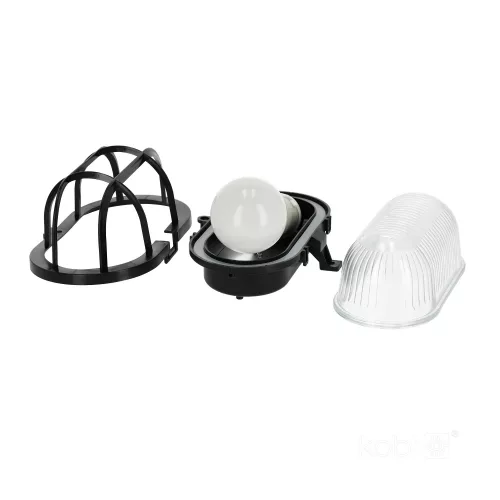 SOMA PC 1xE27 60 plastic mesh black Kobi