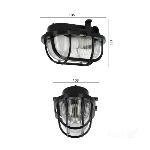 SOMA PC 1xE27 60 plastic mesh black Kobi