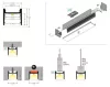 TOPMET LED-profil HOOD14 F/U1 2000 mm natúr