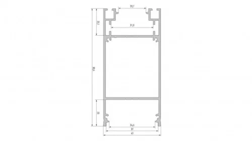 LED Labs LUMINES LED-profil DULIO 1000 mm lakkozott fekete