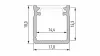 LED Labs LUMINES LED-profil Y 1000 mm eloxált fekete