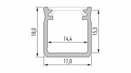 LED Labs LUMINES LED-profil Y 1000 mm eloxált ezüst