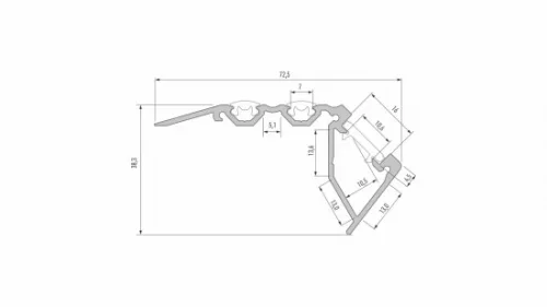 LED Labs LUMINES LED-profil SCALA 1000 mm eloxált ezüst