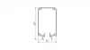 LED Labs LUMINES LED-profil TALIA M2 2000 mm lakkozott fehér