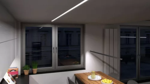 LED Labs LUMINES LED-profil TALIA 2000 mm lakkozott fekete