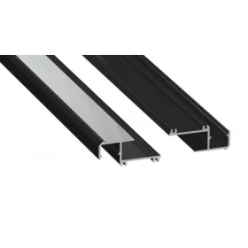 LED Labs LUMINES LED-profil IPA12 1000 mm lakkozott fekete
