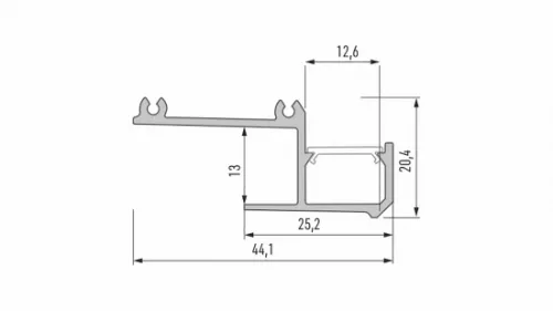 LED Labs LUMINES LED-profil IPA12 2000 mm lakkozott fekete